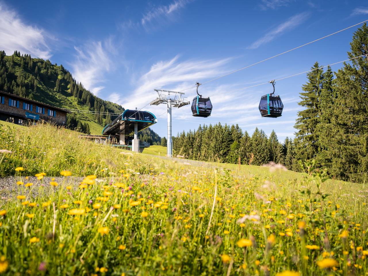Bergstation der Sollereckbahn im Sommer