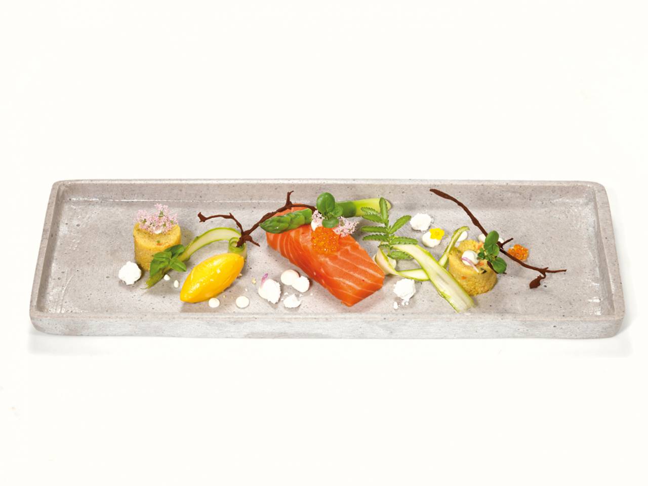 Lachsfilet mit Gemüse Fine Cuisine 