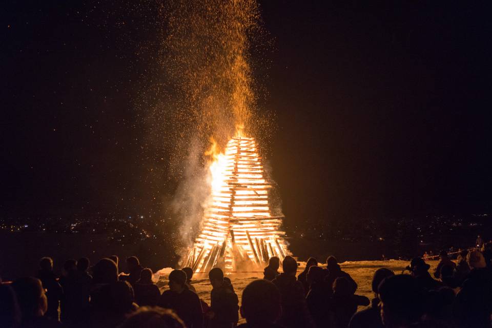 Funkenfeuer Oberstdorf Allgäu