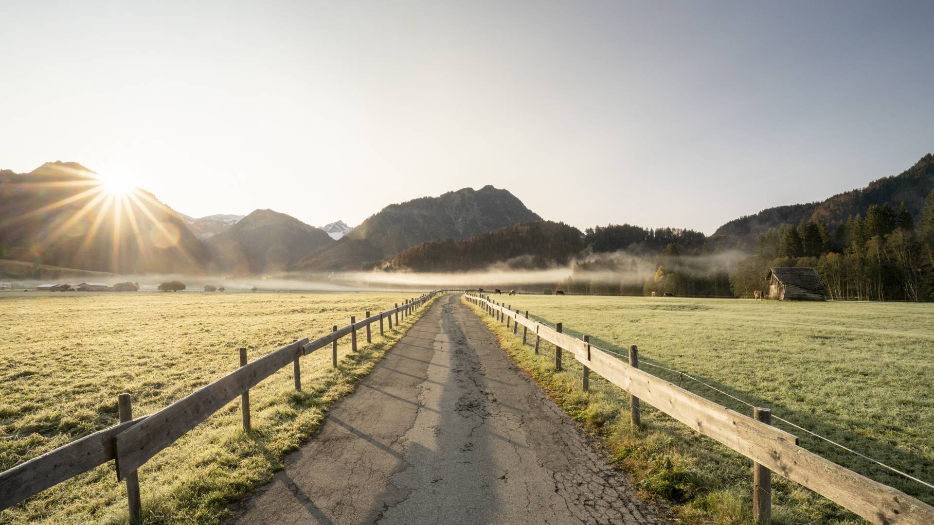 Sonnenaufgang Berge Allgäu